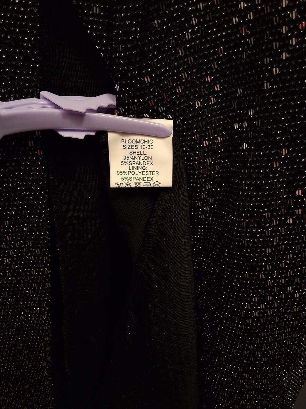 Size 12 Large BloomChic Long Sleeve V-Neck Sequin Wrap Tie Waist Maxi Dress - Picture 5 of 10